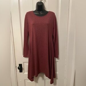 2 for $6 Maroon Long Sleeve T-shirt Dress